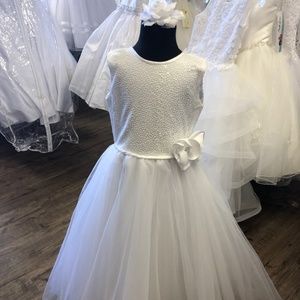 Joan Calabrese White First Communion Dress 6X